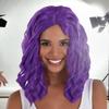 Amscan Vibrant Purple Body Wave Wig - 1 Piece - One Size Fits All, Perfect for Parties, Cosplay, and Everyday Fashion view 3