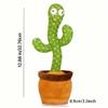 Dancing Cactus Kids Toy for Baby Boys and Girls Gifts Talking Cactus Toys Mimicking Recording Repeating What You Say and Sing Talking Musical Plush Toys with English Songs and LED Light Smart Toy view 4
