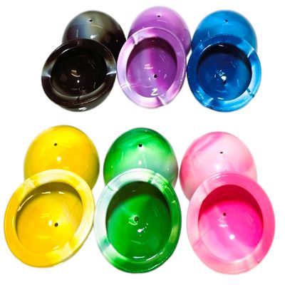 Zugar Land Colorful Rubber Marble Poppers - Pack (1.75") Pop-Up Half Balls with Marble Tie Dye Color Designs. Retro 90s Kid Toys Party Favor (12)