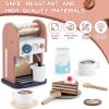 GAGAKU Wooden Coffee Maker Toy 14 pcs Play Kitchen Accessories Toy Coffee Maker for Kids Pretend Playset Toddler Coffee Maker Gifts for Boys and Girls view 3