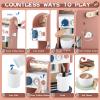 GAGAKU Wooden Coffee Maker Toy 14 pcs Play Kitchen Accessories Toy Coffee Maker for Kids Pretend Playset Toddler Coffee Maker Gifts for Boys and Girls view 4