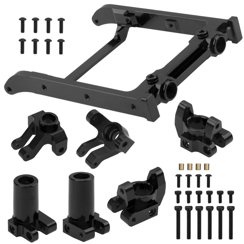 Aluminum Alloy Front Bumper Mount & Metal C-Hubs Caster Blocks & Front Steering Blocks & Rear Stub Axle Upgrade Parts