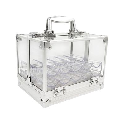 SEETOOOGAMES Acrylic Poker Chip Case - 600pcs Casino Chips Carrier with 6 Trays