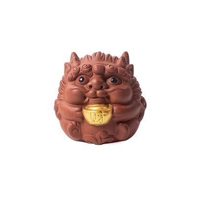 SOPAMI Kung Fu Tea Set Purple Sand Tea Pet Lucky Beast Creative Dragon Statue Crafts Ornaments Tea Play Tea Table Desktop Decoration Mascot Desktop Pet