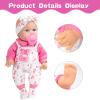 XFEYUE 12" Baby Doll with Pink Bowknot Clothing Set,12 Inch Realistic Baby Dolls with Clothes and Accessories,Pacifier Bottle Toy Pretend Play Collection for 3+ Child Girls Gifts view 4