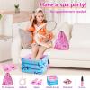 Kids Spa Kit for Girls, Foot Spa Day Kit for Girls, Girl Stuff for Manicures Pedicure, Nail Art Salon Kit Christmas Birthday Gift for 6 7 8 9 10-12 Years Old Girl view 4