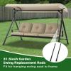 31.5inch/80cm Garden Swing Replacement Rods(2PCS), Metal Material, Black Powder Coating Round Rods, Fit for Hanging Swing Seat to Frame view 2