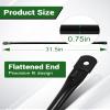 31.5inch/80cm Garden Swing Replacement Rods(2PCS), Metal Material, Black Powder Coating Round Rods, Fit for Hanging Swing Seat to Frame view 4