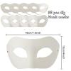 Acrux7 30 Pack Blank Craft Masks, Half Face White Paper Mask, Paintable Masquerade Masks for Halloween Mardi Gras Carnival Cosplay Dance Party view 2