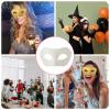 Acrux7 30 Pack Blank Craft Masks, Half Face White Paper Mask, Paintable Masquerade Masks for Halloween Mardi Gras Carnival Cosplay Dance Party view 4