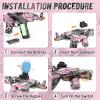 Electric Gel Ball Blaster 160+ FPS High Speed with Goggles, Rechargeable Gel Ball Splatter Toy - Shooting Team Game Outdoor Activities Party Gift for 14 Age Up (Dark Pink) view 2