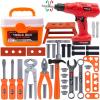 Kids Tool Play Set,Electric Screwdriver Toy with Box, 42pcs Toddler Electronic Toy Drill Kits, Pretend Play Construction Tools for Boy Girl Halloween Present Birthday Dress Up Party view 1