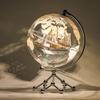 White Earth Globe (Diam. 20 cm/7.9 inches), Desktop Night Light, World Map, Sailboat, Warm White Light view 4