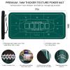 Nmroim Poker Table Top Texas Hold'em Professional Portable Poker Mat for Table,Non-Slip to Reduce Noise with Storage ag and Coaster for Poker Games (71 X 36 Inch) view 3