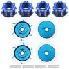 4Pcs Hexagonal Nuts, M4 Aluminum Alloy RC Wheel Hex Nuts & Aluminum Alloy RC 12mm Hex Hub Wheel Rim Brake Disc view 1