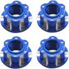 4Pcs Hexagonal Nuts, M4 Aluminum Alloy RC Wheel Hex Nuts & Aluminum Alloy RC 12mm Hex Hub Wheel Rim Brake Disc view 2