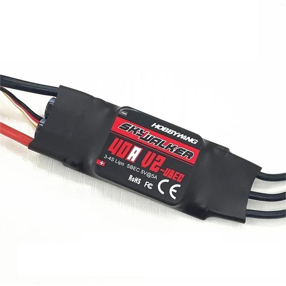 SPARKHOBBY 12A 20A 30A 40A 50A 60A 80A Brushless ESC Speed Controler BEC for Hobbywing Skywalker ESC RC Quadcopter Helicopters Fixed-Wing Drone (1PC Skywalker 40A V2)