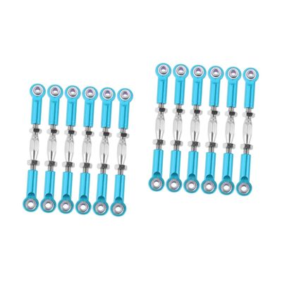 BESTonZON 12pcs Aluminum Turnbuckle Rod Linkage for Rc Trucks Blue Redcat Rc Truck Upgrade Parts