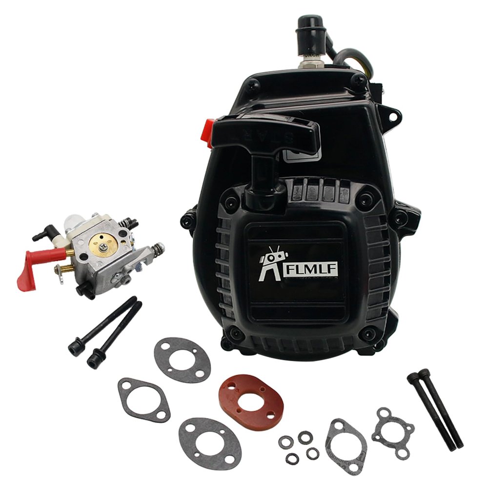 FLMLF 2-Stroke 4-Hole 11HP 32CC Reed Case Engine & WT 1191 Carburetor for 1/5 HPI ROFUN ROVAN KM Baja LT FG GoPed RedCat Rc Car Parts