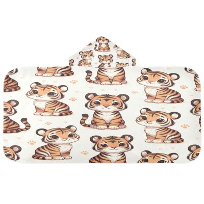 Kigai Cute Tigers Hooded Baby Towel Ultra Soft and Absorbent Hooded Bath Towel for Boy Girl Baby Beach Towel Shower Gift for Newborn Infant Toddler, 50x23.5 Inch