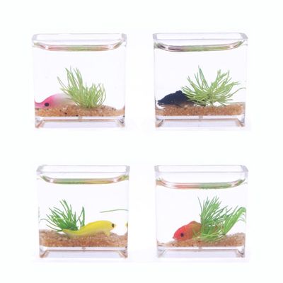 1Pc Transparent Dollhouse Miniature Fish Tank, 1:12 Dollhouse Mini Scene Model Creative Fish Bowl Pretend Home Decoration Gifts,Dollhouse Accessories