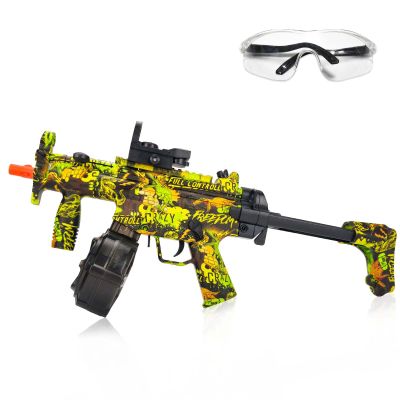 BIU BLASTER Electric Splatter Ball Blaster,Large Orby Gun Gel Ball Blaster with Drum 7.4v Rechargeable Battery Manual & Auto Mode for Outdoor Game Age 14+ Years