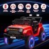 12V Ride On Car for Kids Electric Vehicle Toddlers Battery Powered Truck Car Toy with Remote Control, 4-Wheel Suspension, Battery Display, LED Lights, Music, for Boys Girls, Red view 2