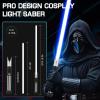Borlvias Light Saber with 12 RGB Colors 16 Sound Fonts Smooth Swing Motion Control Heavy Dueling Lightsaber for Adults, Kids Halloween Cosplay Party Props (Black) view 4