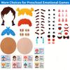 WOBOX 83 Pcs Children's Felt Expression Face DIY Activity Toy, Children's Social Emotional Learning Activity Expression Board Emotional Expression, Educational Puzzle Game Early Education view 3