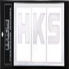 HKS LOGO Sticker W220 WHITE view 1