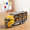 NIPLOOOW Toddler Boys Construction Truck Vehicle Toy Set with Play Mat and Die-Cast Toy Car, Transport Carrier Truck for Kids 3-5, Birthday Gifts Toys for 3-8 Year Old Boys view 3