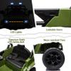 12V Ride On Car for Kids Electric Vehicle Toddlers Battery Powered Truck Car Toy with Remote Control, 4-Wheel Suspension, Battery Display, LED Lights, Music, for Boys Girls, Army Green view 3