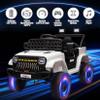 12V Ride On Car for Kids Electric Vehicle Toddlers Battery Powered Truck Car Toy with Remote Control, 4-Wheel Suspension, Battery Display, LED Lights, Music, for Boys Girls, White view 2