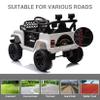 12V Ride On Car for Kids Electric Vehicle Toddlers Battery Powered Truck Car Toy with Remote Control, 4-Wheel Suspension, Battery Display, LED Lights, Music, for Boys Girls, White view 4
