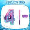 Lemicin Mermaid Number 4 Pinata with Stick Blindfold for Girl 4th Birthday Party Decoration Colorful Paper Flaver Anniversary Celebration for Children's Ocean Mermaid Theme Carnival Event Decoration view 2