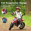 Blissskip Electric Dirt Bike for Boys Girls Ages 5-10, 350W High Racing Competition Grade Motorcycle, Up to 18MPH 3 Speed Settings Balance Bike, 14IN Off-Road Tires Advanced Shock Absorption, Orange view 2