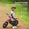 Blissskip Electric Dirt Bike for Boys Girls Ages 5-10, 350W High Racing Competition Grade Motorcycle, Up to 18MPH 3 Speed Settings Balance Bike, 14IN Off-Road Tires Advanced Shock Absorption, Orange view 3