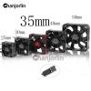Chanjorlin RC Car Metal Motor Cooling Fan 25mm 30mm 35mm 40mm 50mm RC Heatsink 28000RPM ESC Cooling Fans Silvery-Black for 1/8 1/10 1/12 Truck Off Road Crawler Car 540 550 Brushless OR Brushed (35mm) view 2