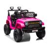 12V Kids Ride On Truck Electric Car Toy for Toddlers with 2.4G Remote Control, Spring Suspension, Battery Display, LED Lights, Music, Battery Powered Ride on Car for Boys Girls(Rose Red) view 1