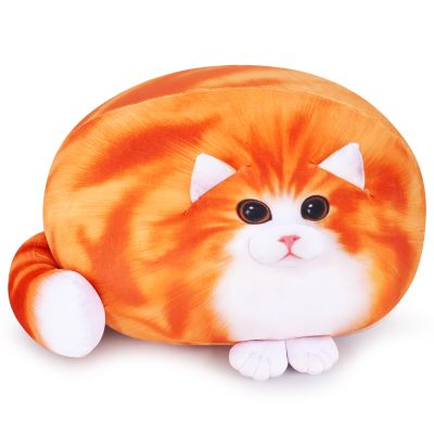 Achwishap Cat Plush,Soft Cat Stuffed Animals,Kawaii Cat Plush Toys,Cute Plushies Cat Body Pillow,Kitten Stuffed Animal Hugging Pillows Plushies Gifts for Kids Adults Birthday Valentine(Orange Cat,18)