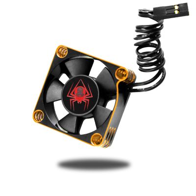 Chanjorlin RC Car Metal Motors Cooling Fan 25mm 30mm 35mm 40mm 50mm RC Heatsink 28000RPM ESC Cooling Fans Glod-Black for 1/8 1/10 1/12 Truck Off Road Crawler Car 540 550 Brushless OR Brushed (35mm)