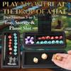 Soar Forge Sanctum Dice Box - Premium Case & Dice Tray for DND - Phone/Pen Slot, Magnetic Lid and Storage for your Sets, Mini's and More - Felt-Lined Vault Holder for D&D and RPG (Gold) view 2