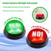 BEAN LIEVE Yes No Button - Answer Buzzers Set of 2 Buzzers for Game Show Yes Button and No Button with Sound Used for Classroom&Gag Gifts view 3