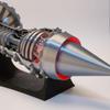 DAOYU Tr900 Turbofan Engine Model, SKYMECHMAN TRENT900 1/15 Scale 3D Printed Functional Engine Model (Electric Light Version), As Shown,silver view 3