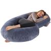 C Shape Pregnancy Pillow, Full Body Maternity Pillow for Sleeping, 53 inch Pregnancy Body Pillows with Detachable Velvet Cover view 1