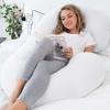 C Shape Pregnancy Pillow, Full Body Maternity Pillow for Sleeping, 53 inch Pregnancy Body Pillows with Detachable Velvet Cover view 2