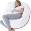 C Shape Pregnancy Pillow, Full Body Maternity Pillow for Sleeping, 53 inch Pregnancy Body Pillows with Detachable Velvet Cover view 3