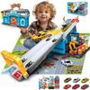 Race Tracks for Kids Ages 3-5, Racing Car Toys Set with Foldable 2 Layer Track and 6 Alloy Race Cars for Toddlers Boys, Best Birthday Xmas Gifts for Kids Age 3 4 5 6+ Years Old (Blue) view 1