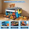 Race Tracks for Kids Ages 3-5, Racing Car Toys Set with Foldable 2 Layer Track and 6 Alloy Race Cars for Toddlers Boys, Best Birthday Xmas Gifts for Kids Age 3 4 5 6+ Years Old (Blue) view 3