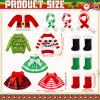 12 Pcs Christmas Doll Accessories Clothes Christmas Doill Costume Mini Outfit Include Knitted Sweater Skirt Scarf Snow Boots for Xmas Decor (Lovely) view 3